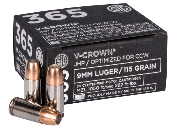 SIG SAUER ELITE V-CROWN HANDGUN AMMO