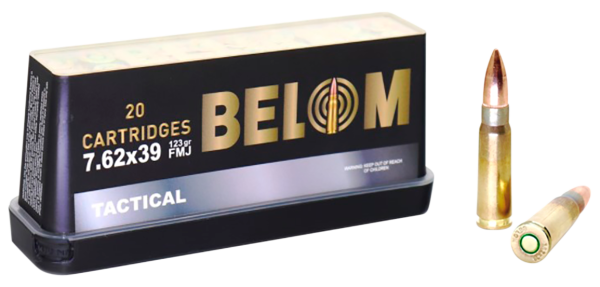 Belom Tactical Brass 7.62X39 123-Grain 20-Rounds FMJ