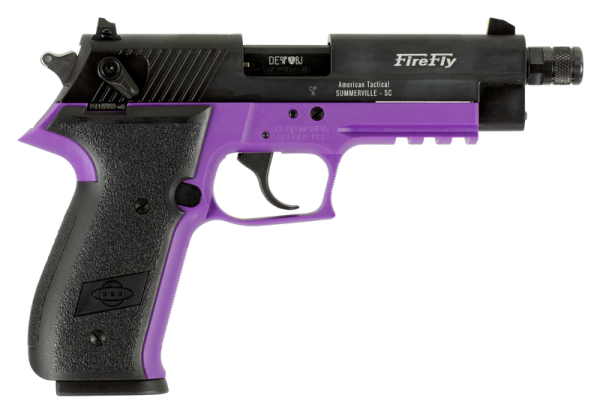 American Tactical  GSG Firefly Purple/Black .22 LR 4.9" Barrel 10-Rounds 3-Dot Sights