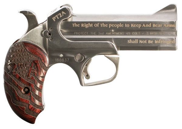 Bond Arms PT2A-Protect the 2nd Amendment Stainless .45LC/.410Ga  4.25" Barrel 2-Rounds
