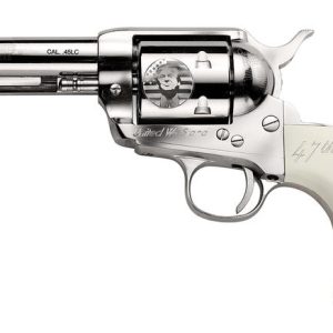 Pietta 1873 Trump Revolver .45 Colt 4.75" Barrel Nickel Plated / Ivory Grips 6-Rounds