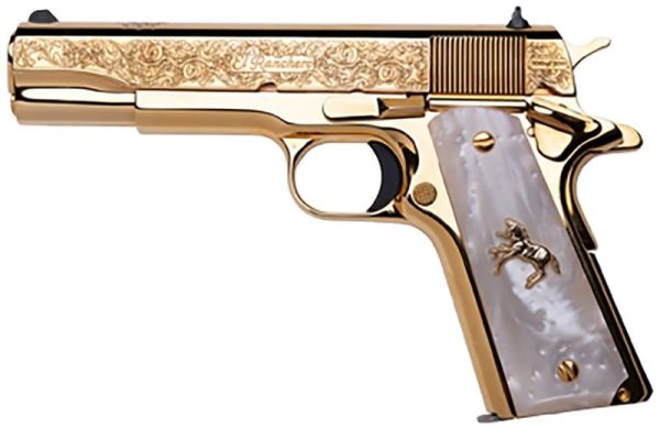 CNC Firearms Colt 1911 24K Gold .38 Super 5" Barrel 9-Rounds