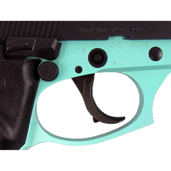 Bersa Thunder 380 380 Auto (ACP) 3.5in Robin Egg Blue Cerakote/Matte Black Steel Pistol - 8+1 Rounds - Image 2