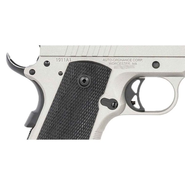 Auto Ordnance Thompson 1911-A1 45 Auto (ACP) 5in Savage Silver Cerakote Pistol - 7+1 Rounds - Image 3