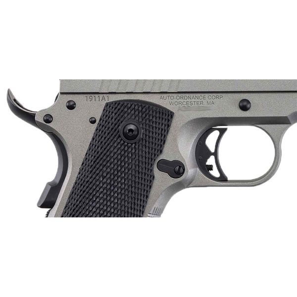 Auto Ordnance Thompson 1911-A1 45 Auto (ACP) 5in Savage Silver Cerakote Pistol - 7+1 Rounds - Image 3