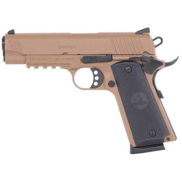 Girsan MC1911C 9mm Luger 4.4in Flat Dark Earth Pistol - 9+1 Rounds - Image 2