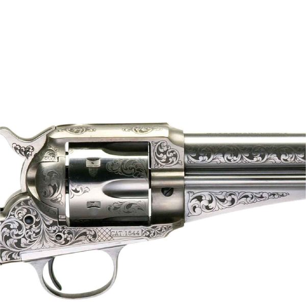 Taylor's & Company 1875 Army Outlaw 357 Magnum 7.5in White Engraved Steel Revolver - 6 Rounds - Image 2