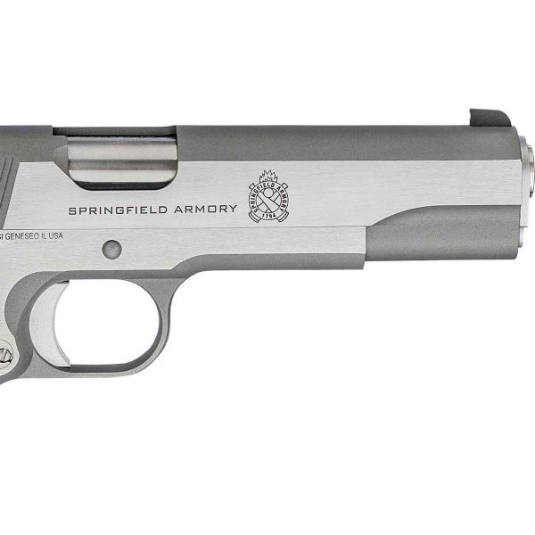 Springfield Armory 1911 Mil-Spec Defender Legacy 45 Auto (ACP) 5in Stainless Steel Pistol - 7+1 Rounds - Image 2
