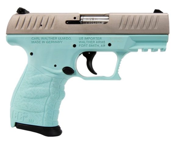 Walther CCP M2 Angel Blue / Stainless .380 ACP 3.54" Barrel 8-Rounds Adjustable Rear Sight