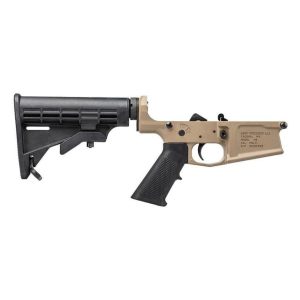 Aero Precision Complete Lower Receiver Flat Dark Earth .308 Win with A2 Grip & M4 Stock
