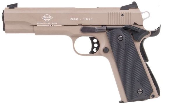 American Tactical  1911 Pistol Tan .22 LR 5" Barrel 10-Rounds Double Diamond Walnut Grip