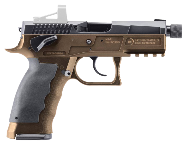 B&T Mark II Burnt Bronze 9mm 4.3" Barrel 17-Rounds