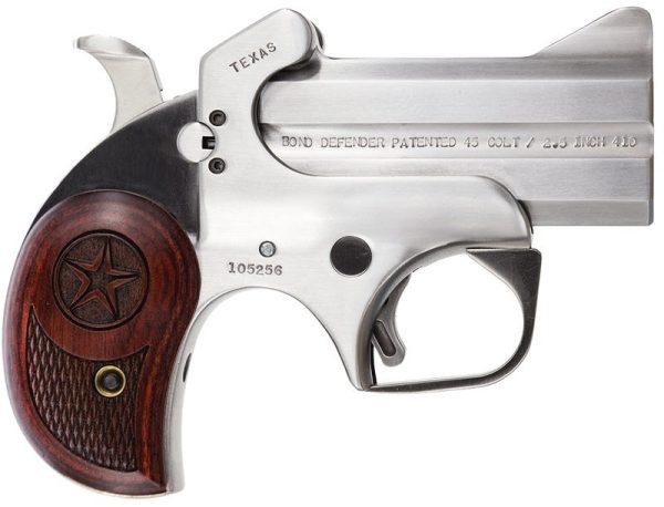 Bond Arms Texas Defender Rosewood Grips .38 SPL 3" 2-Rounds with Crossbolt Safety