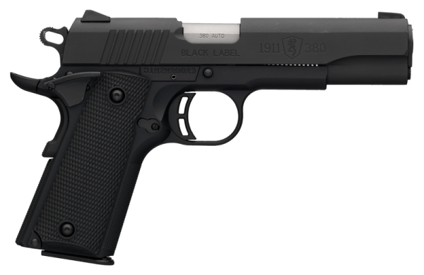 Browning 1911-380 Black Label .380 ACP 4.25" Barrel 8-Rounds Fixed Combat Sights