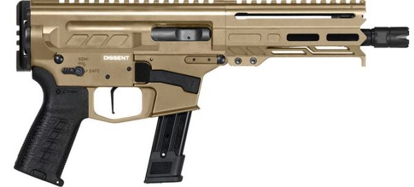 CMMG Dissent MK17 Coyote Tan 9mm 6" Barrel 21-Rounds No Brace