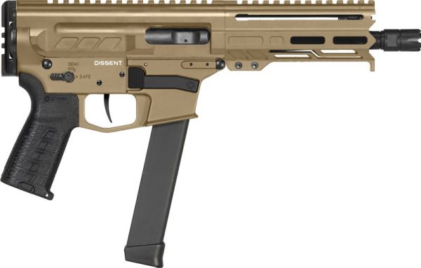 CMMG Dissent MKGS Coyote Tan 9mm 6.5" Barrel 33-Rounds No Brace
