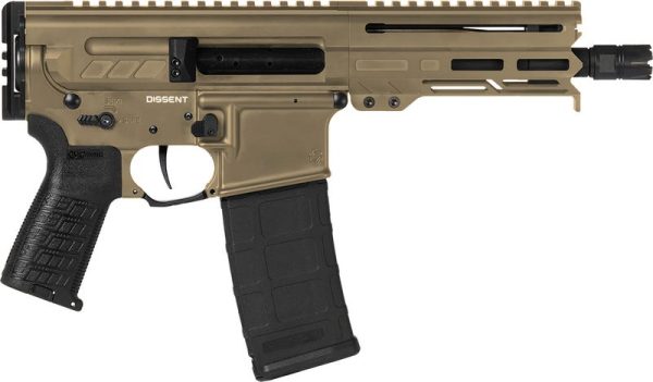 CMMG Dissent Mk4 Coyote Tan 5.56 6.5" Barrel 30-Rounds No Brace