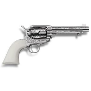 Cimarron Firearms Bat Masterson  Engraved Nickel .45 Colt 5.5" Barrel 6-Rounds
