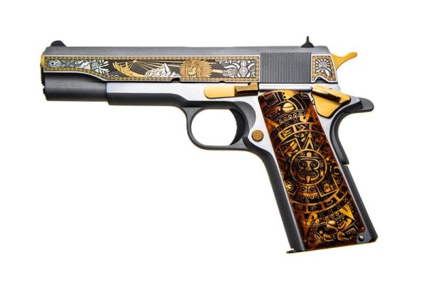 Colt Firearms 1911 Classic Inti Sun God Silver .38 Super 5" Barrel 9-Rounds #/500