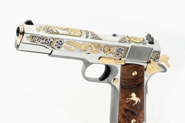 Colt Firearms 1911 Lost States Series - Gadsden Polished Stainless/24K Gold .45 ACP 5" Barrel 8-Rounds