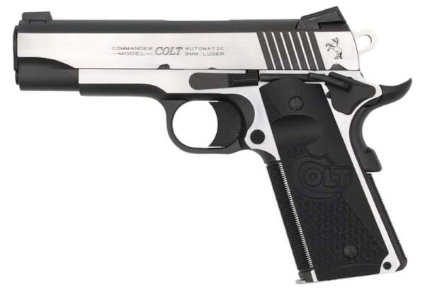 Colt Firearms Combat Elite 1911 Commander Stainless/Black 9mm 4.25" Barrel 9-Rounds