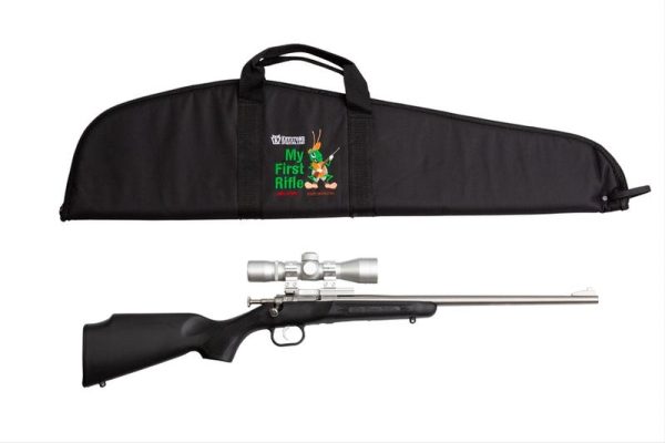 Crickett Single Shot Rifle Package Black / Stainless .22 LR 16.125" Barrel 1-Rounds