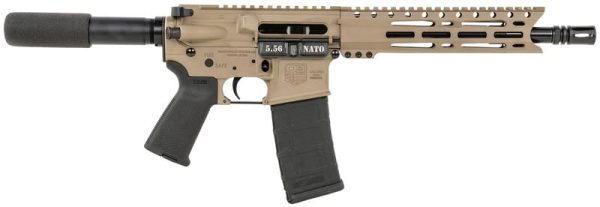 Diamondback DB15 Pistol Flat Dark Earth 5.56 NATO/.223 Rem 10" Barrel 30-Rounds M-LOK Handguard