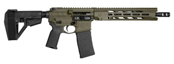 Diamondback Obsidian DB15 Pistol OD Green 5.56 11.5" Barrel 30-Rounds w/ SBA5 Brace