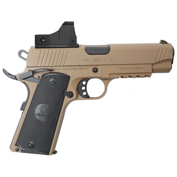 EAA Corp Girsan Mc1911c Commander Optic Flat Dark Earth 9mm 4.4" Barrel 9-Rounds