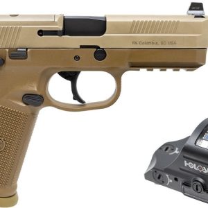 FN FNX-45 Tactical Flat Dark Earth .45 ACP 5.3" Barrel 15-Rounds w/ Holosun 407C, 5 Mags
