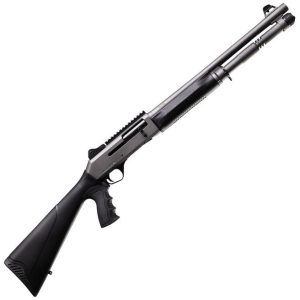 Four Peaks AKSA S4 Semi-automatic Tungsten Gray Shotgun 12 Gauge 18.5" Barrel 5-Rounds 3" Chamber  Pistol Grip Fixed Stock Ghost Ring Sights 3 Choke Tubes