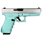 Glock 17 Gen 3 Custom "Tiffany Frame Crushed Silver Slide" 9mm 4.49" Barrel 17-Rounds