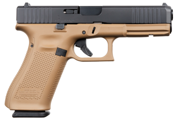 Glock 17 Gen 5 Dark Earth 9mm 4.49" Barrel 17-Rounds Black Slide