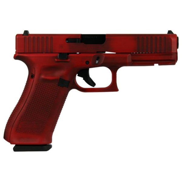 Glock 17 Gen 5 Distressed Red 9mm 4.49" Barrel 17-Rounds 3 Mags
