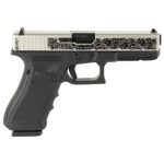 Glock 17 Gen4 Engraved Stainless Steel 9mm 4.49" Barrel 17-Rounds