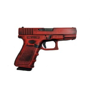 Glock 19 Gen 3 Custom Red Distressed 9mm 4.02" Barrel 15-Rounds