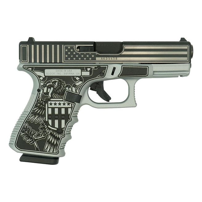 Glock 19 Gen 3 "Trump 2024 Take America Back" 9mm 4.02" Barrel 15-Rounds Glock 19 Gen 3 "Trump 2024 Take America Back" 9mm 4.02" Barrel 15-Rounds - HANDGUNS - Miami Shooters Supply