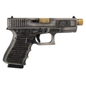 Glock 19 Gen 3 "Trump" USA-Made Silver 9mm 4.6" Barrel 15-Rounds Threaded Barrel