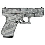 Glock 19 Gen 5 Custom "Distressed Flag - Grey" 9mm 4.02" Barrel 15-Rounds