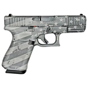 Glock 19 Gen 5 Custom "Distressed Flag - Grey" 9mm 4.02" Barrel 15-Rounds