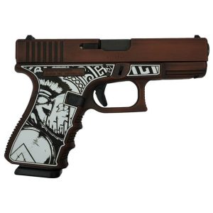 Glock 19 Gen 3 Spartan Engraved Distressed Bronze 9mm 4.02" Barrel 15-Rounds