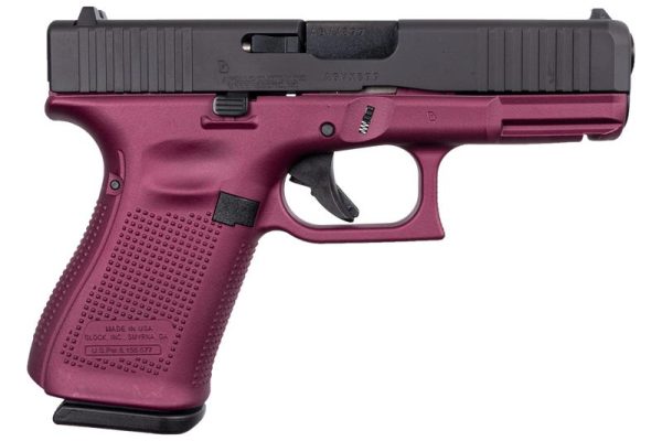 Glock 19 Gen5 Black / Black Cherry 9mm 4.02" Barrel 15-Rounds 3 Mags