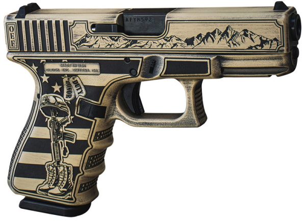 Glock 19 Gen5 MOS "Battlefield Cross" Tan 9mm 4.02" Barrel 15-Rounds