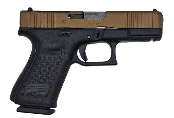 Glock 19 Gen5 MOS Black / Burnt Bronze 9mm 4.02" Barrel 15-Rounds