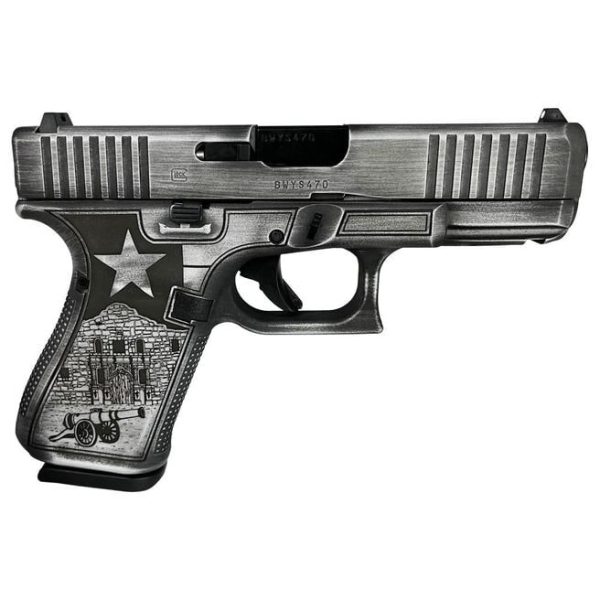 Glock 19 Gen 5 "Texas Silver" 9mm 4.02" Barrel 15-Rounds
