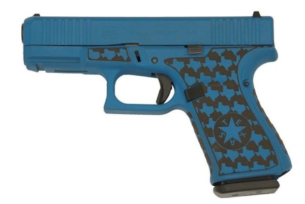 Glock 19 Gen5 "Texas Stipple" Blue 9mm 4.02" Barrel 15-Rounds