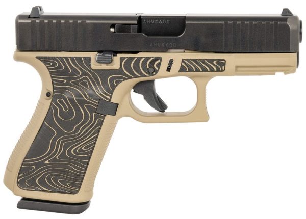 Glock 19 Gen5 "Topography" Flat Dark Earth / Black 9mm 4.02" Barrel 15-Rounds USA