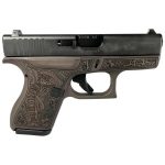 Glock 42 Custom "Elephant Engraved Vortex Bronze Frame" .380 ACP 3.25" Barrel 6-Rounds