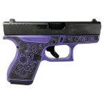 Glock 42 "Mandala Engraved Purple Pearl" .380 ACP 3.25" Barrel 6-Rounds