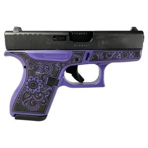 Glock 42 "Mandala Engraved Purple Pearl" .380 ACP 3.25" Barrel 6-Rounds